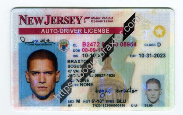 New Jersey fake ID card