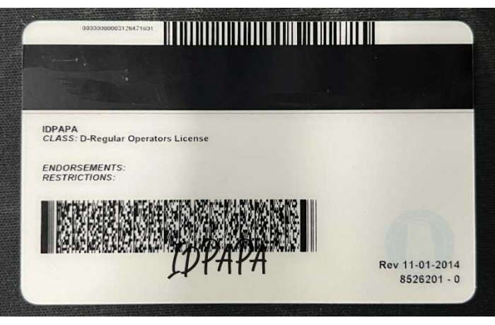 Alabama fake ID card