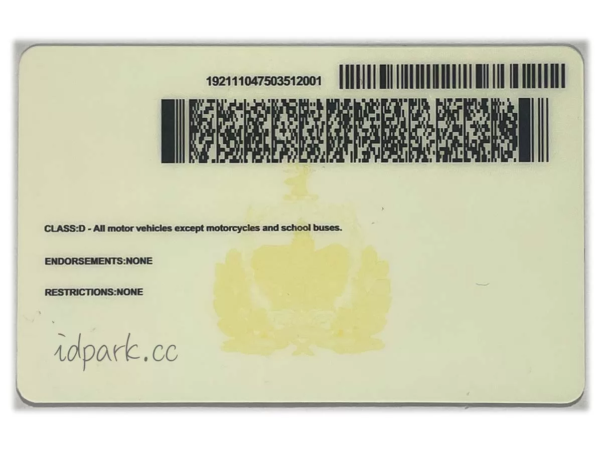 Vermont fake ID card
